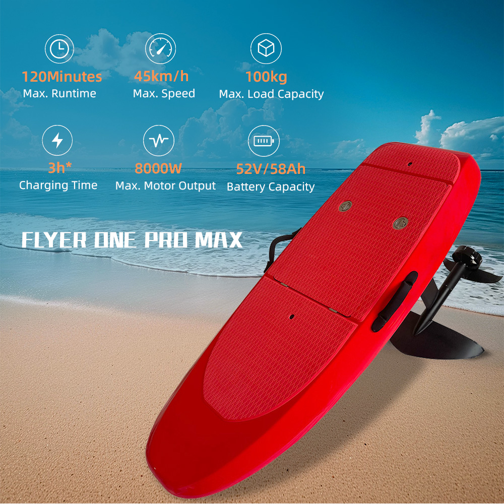 Flyer One Pro Max 07 8KW Carbon Fiber e-Foil Electric Surfboard - 图片 2