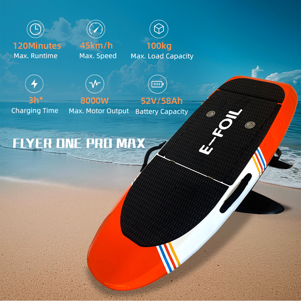 Flyer One Pro Max 08 8KW Carbon Fiber e-Foil Electric Surfboard - 图片 4